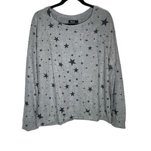 Michael Lauren Percy Long Sleeve Classic Pullover w/ Star Pattern - Large